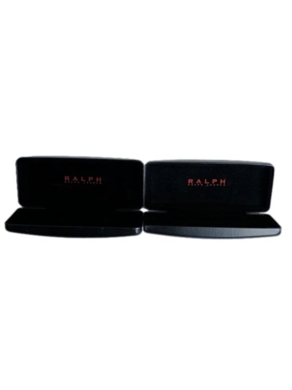 Ralph Lauren Black Leather Sunglasses Cases, Set of 2